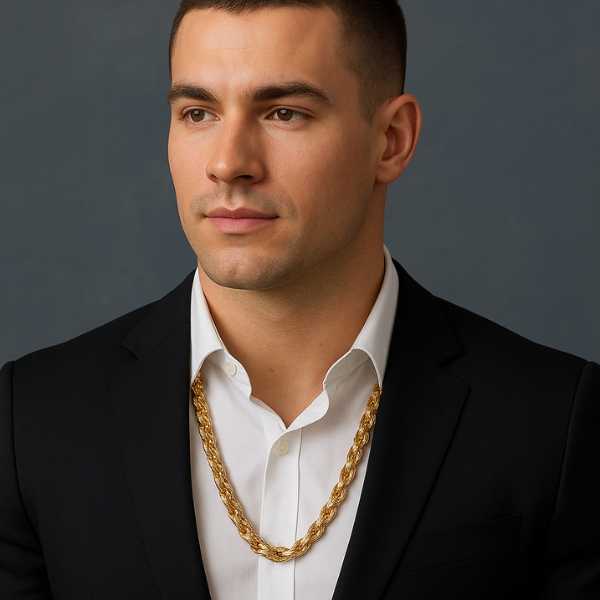 Classic Rope Style 1 Gram Gold Chain For Mens