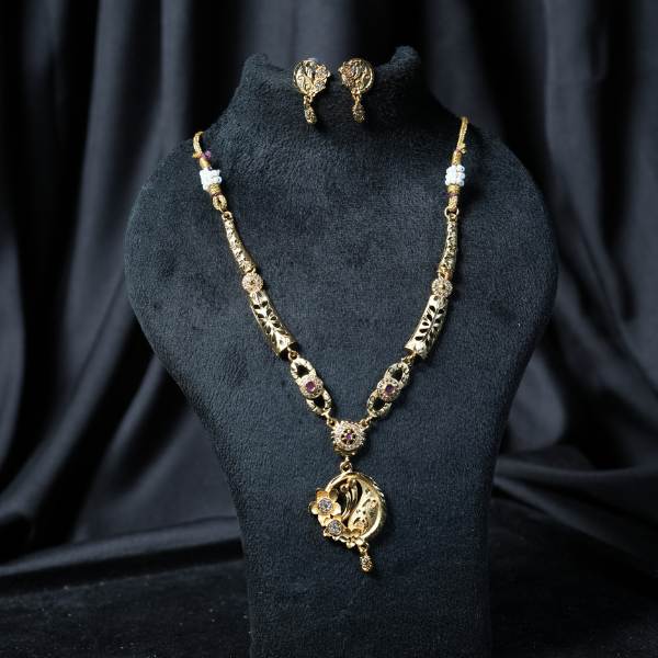 Peacock Goldplated Necklace Set