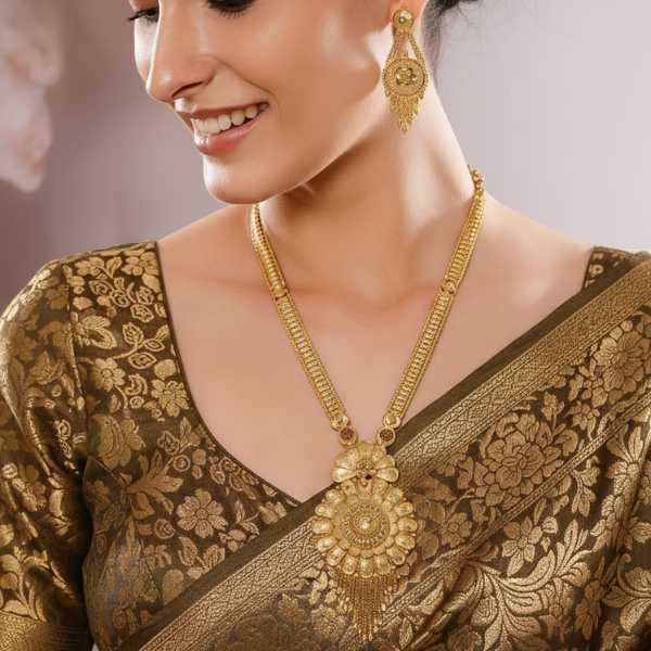 Imperial Sunburst Heritage Gold Necklace Set